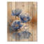 Bleuet bleu pivoines au bord de la rivière II - pivoines, art mural sur bois de pin naturel-1812156998