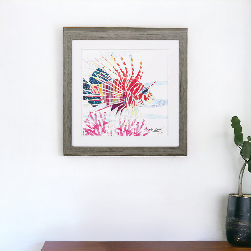 Reproduction d’art sur verre, « Sea creature Fish »