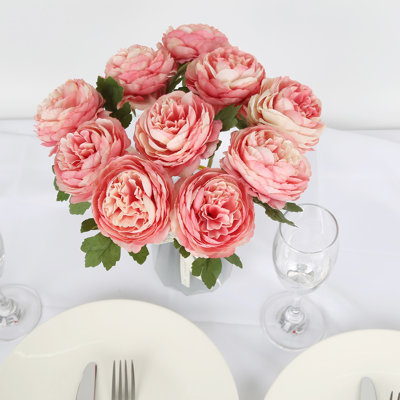 10 pièces pivoines artificielles 30 cm / 11,81 pouces pivoines en soie fausses fleurs accessoires de photographie arrangement de table de salon décoration de mariage