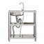 17 Stories W Single Bowl Stainless Steel Freestanding Kitchen Sink with 2 Faucet Holes-1284524258