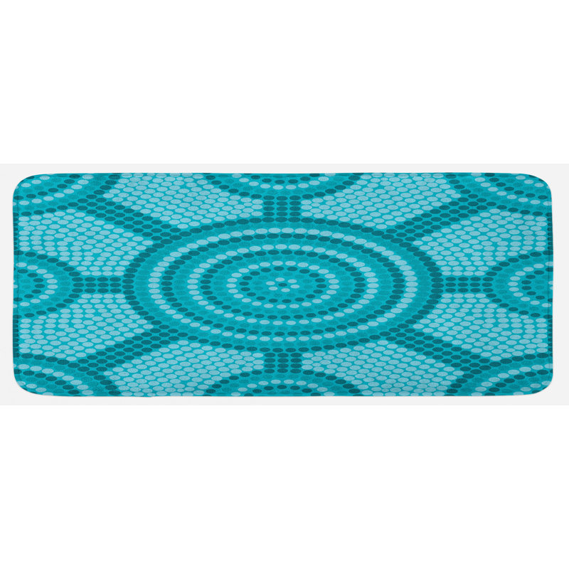 Eclectic Polka Dots Polyester Kitchen Mat