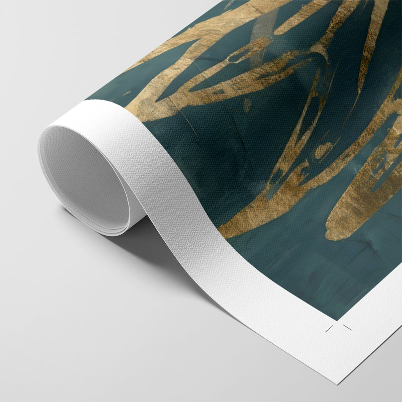Feuilles de jungle brunies I - reproduction de toile seulement - non encadrée, H 18 po x l 12 po