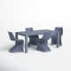 Farrah 86'' Rectangular 4 - Person Outdoor Dining Set