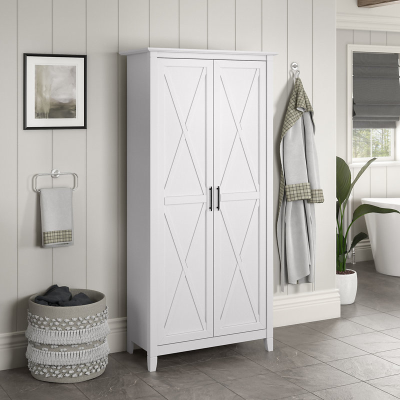 Huckins 65.98'' Kitchen Pantry, Pure White Oak