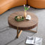 Modern Round Coffee Table with Metal Legs-514681569