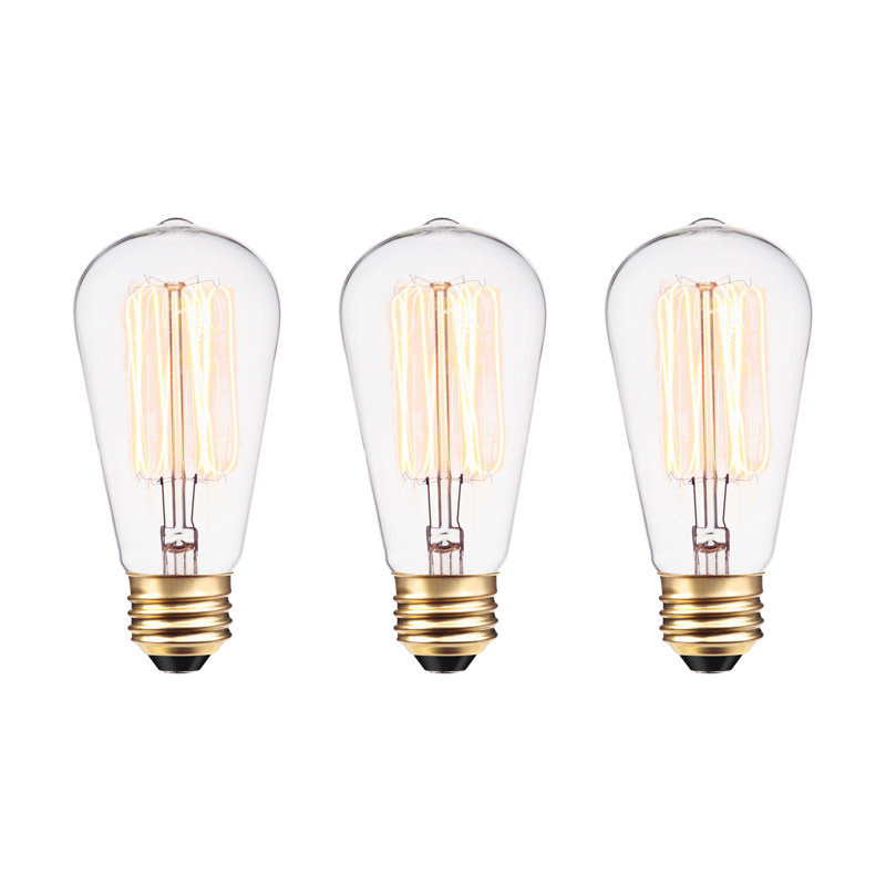 Ampoule incandescente à intensité variable L19 de 60 watts Lyle, blanc chaud (2 200 K), culot E26 / moyen (standard)