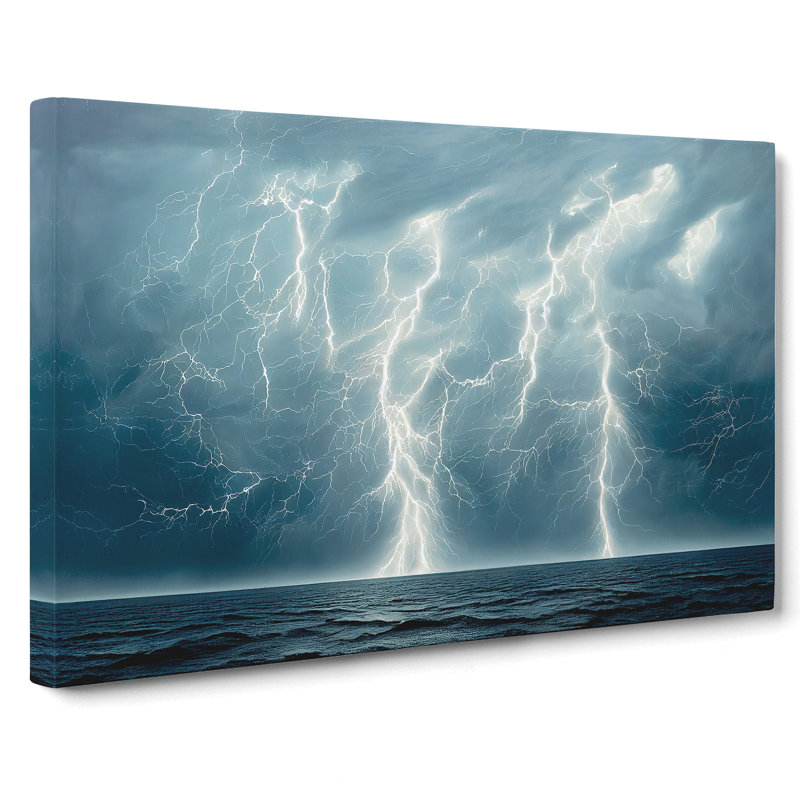 Spectacular Ocean Thunderstorm - Wrapped Canvas, 35cm H x 50cm W x 3cm D