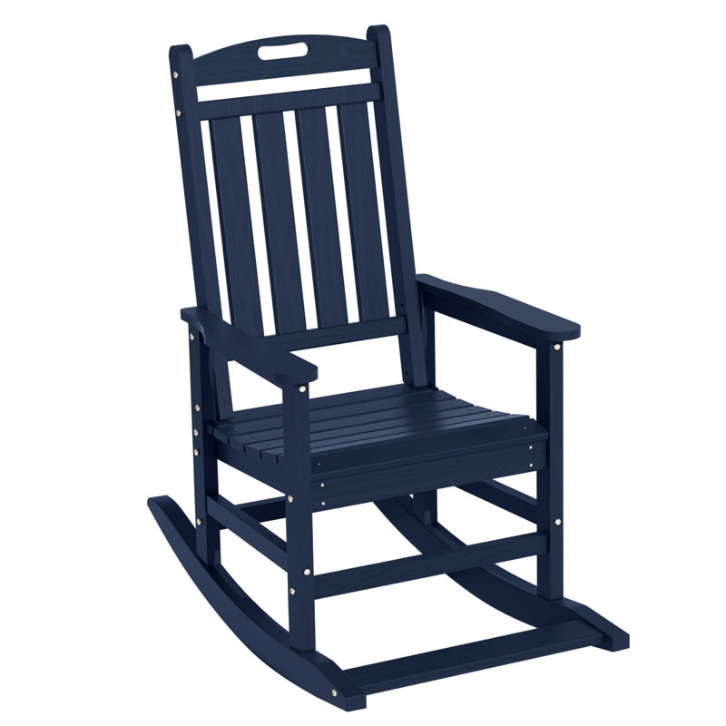 Chaises berçantes d'extérieur en PEHD pour patio, Marine