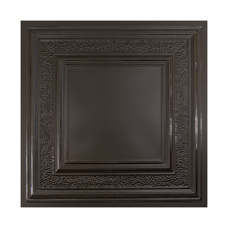 Dalle de plafond Great Lakes Tin Milwaukee (paquet de 5), Brun foncé