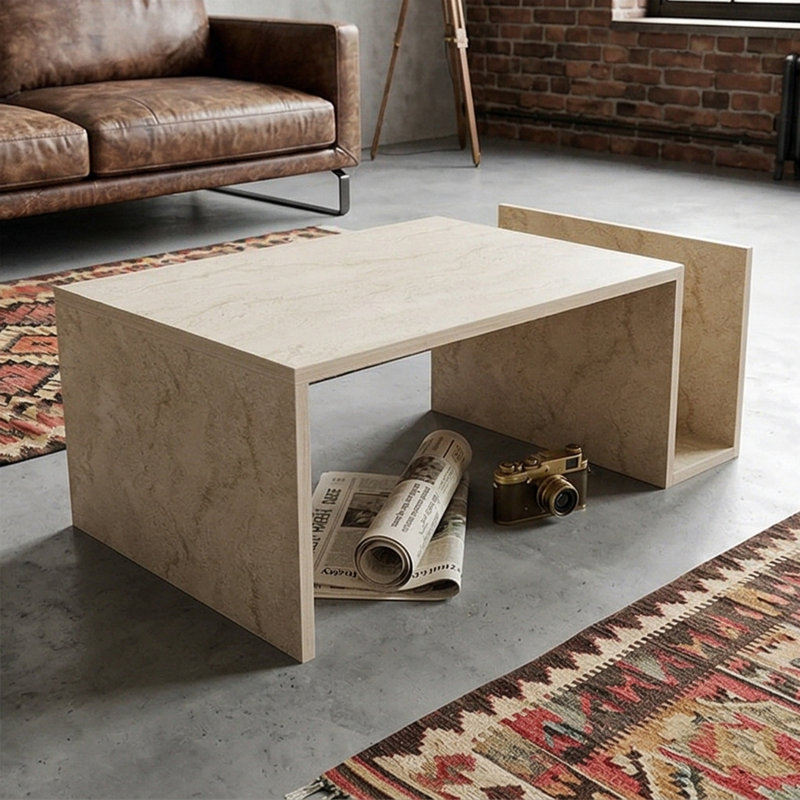 Table basse Evren, Travertin