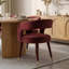 Ensemble de table de salle à manger ovale moderne 79 po avec 6 chaises de salle à manger rembourrées en velours-839030415