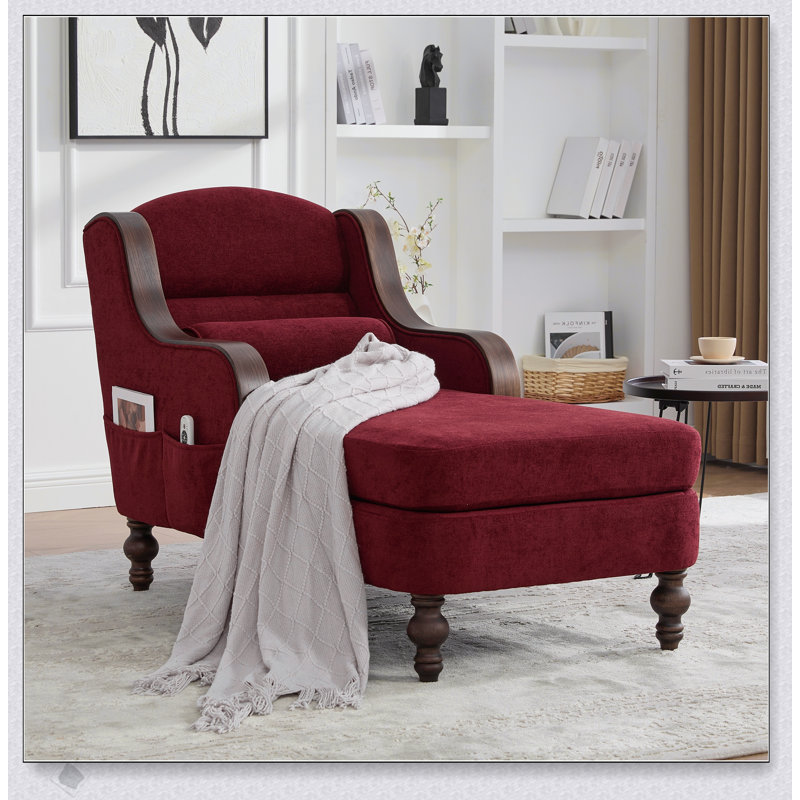 Chaise longue surdimensionnée pour l'intérieur, canapé-lit simple en tissu avec assise large, fauteuil rembourré pour la lecture et la détente