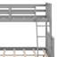 Lit superposé simple au-dessus de double avec 2 tiroirs de rangement, lit superposé en bois massif avec échelle et garde-corps, peut être séparé en 2 lits-993839618