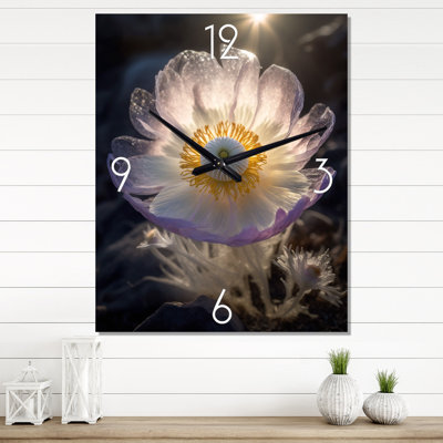 Anémone en fleurs délicates au soleil matinal - Horloges murales à fleurs
