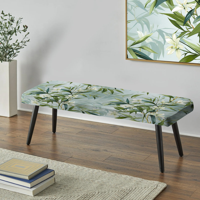 Banc tropical rembourré tropical en bambou Zen I