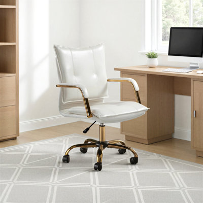 Lundgren Faux Leather Task Chair with Padded Arms