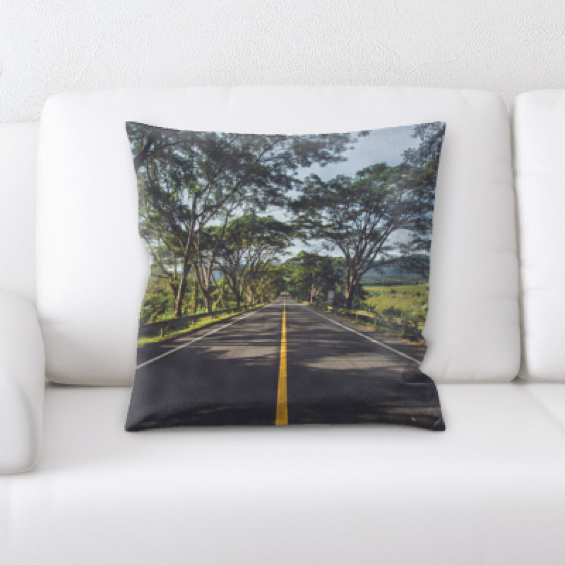 Faux Leather Throw Pillow