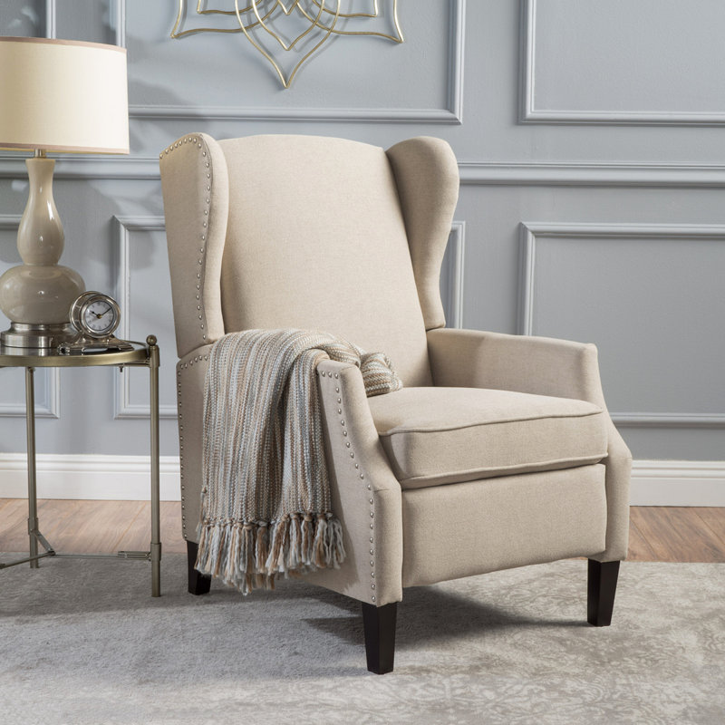 Aliosha Upholstered Recliner, Ivory