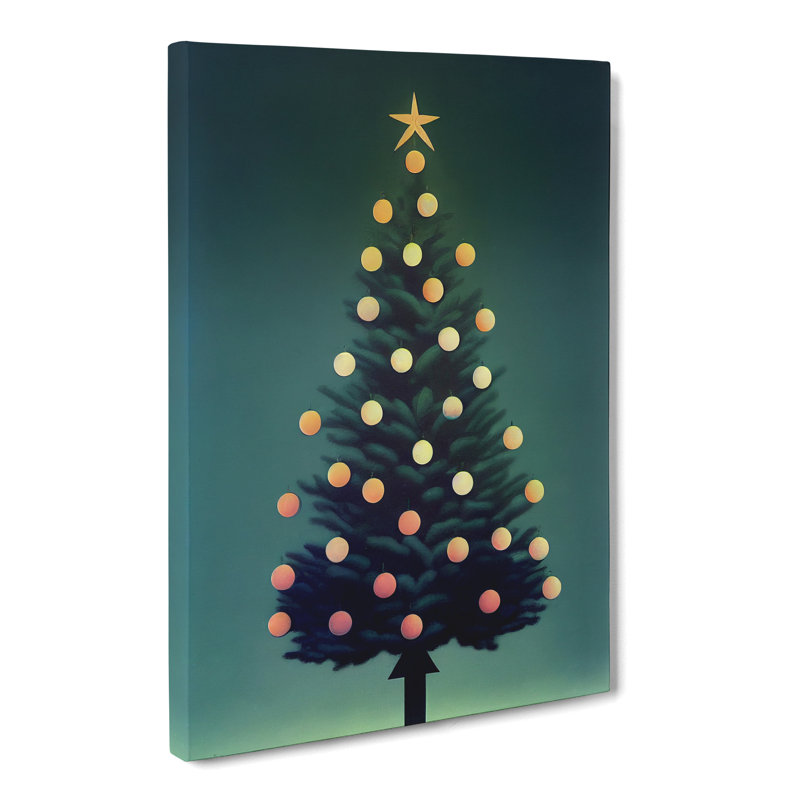 Christmas Tree - Wrapped Canvas, 60cm H x 40cm W x 3cm D