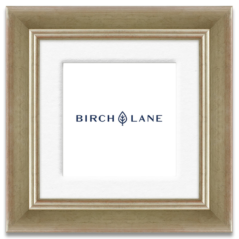 Wood Picture Frame with Mat, Silver, 5" x 5"