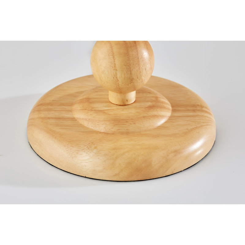 Lampe de table en bois massif Levy, Naturel