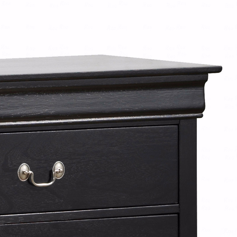 Commode de rangement Elegant Traditional, Noir
