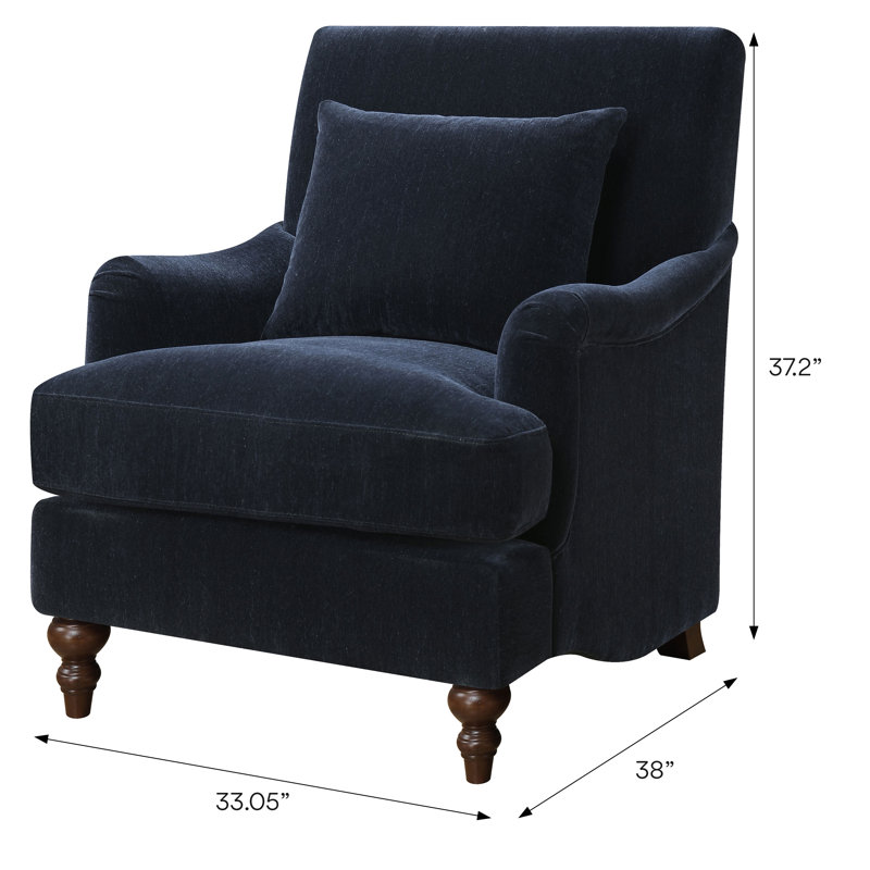 Fauteuil l 33,5 po Pullins, Polyester bleu