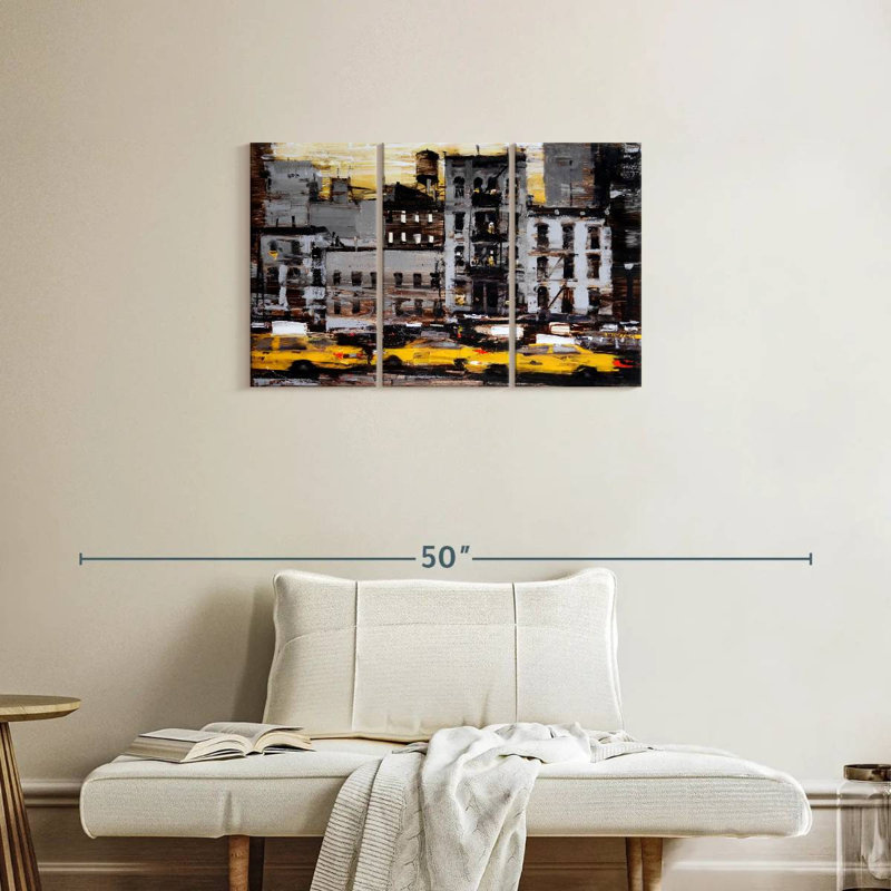 Sireci Yellow Cabs, 20" H x 33" W