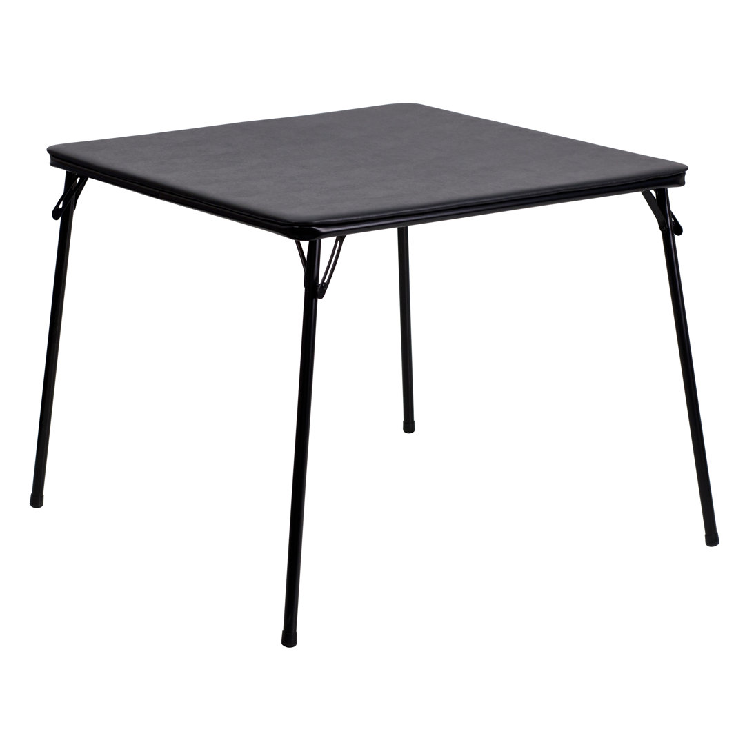 Monroe Foldable Card Table with Vinyl Table Top - Portable Game Table (Set of 3) Flash Furniture
