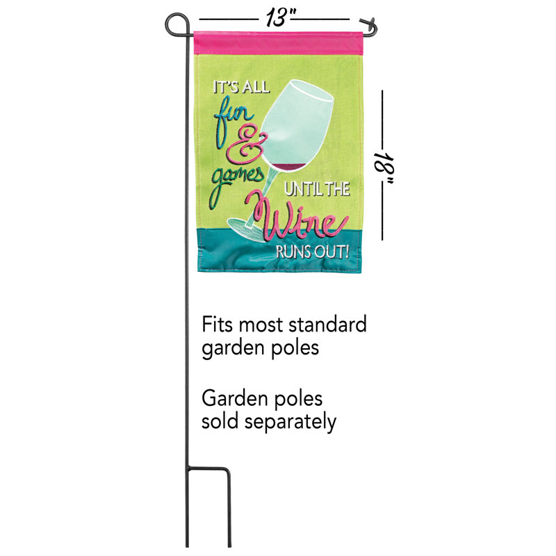 Drapeau de jardin en nylon 18 x 13 po Ejda