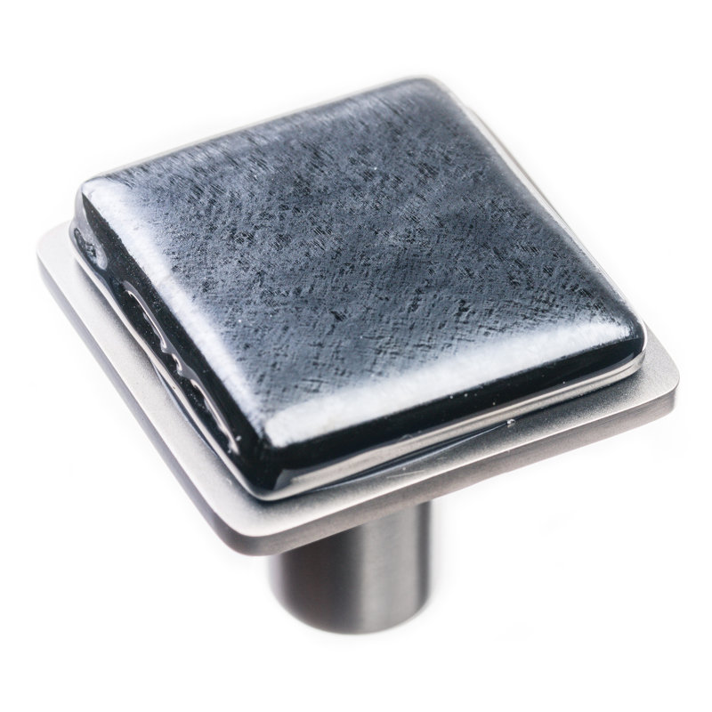 Geometric Square Knob, Satin Nickel