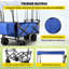 Extra Large Collapsible Garden Cart With Removable Canopy And Rear Storage