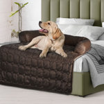 Delilah PETMAKER Couch Cover for Dogs - Pet Furniture Protector with Memory Foam Neck Bolster, Quilted Fabric, and Water-Resistant Base Layer