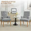 Tufted Upholstered High Back Dining Armchair, Linen-1886541627