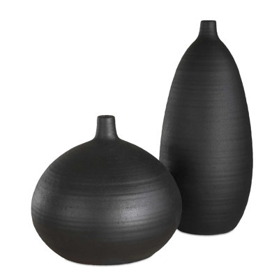 Ensemble de 2 vases noirs Uttermost Bower