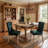 18.9'' Seat Height Mid Century Modern Dining Chairs With Solid Wood Legs, Upholstered Armless Dining Room Chair Side Chair For Kitchen Bedroom Reading Nook, Green Suede Velvet-1834408877