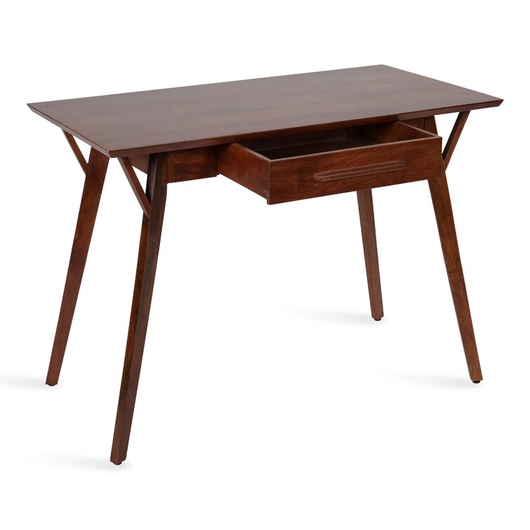 Lundquist Solid Wood Desk George Oliver Color: Brown