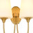 2-Light W-Shaped Conical Frosted Glass Wall Sconce