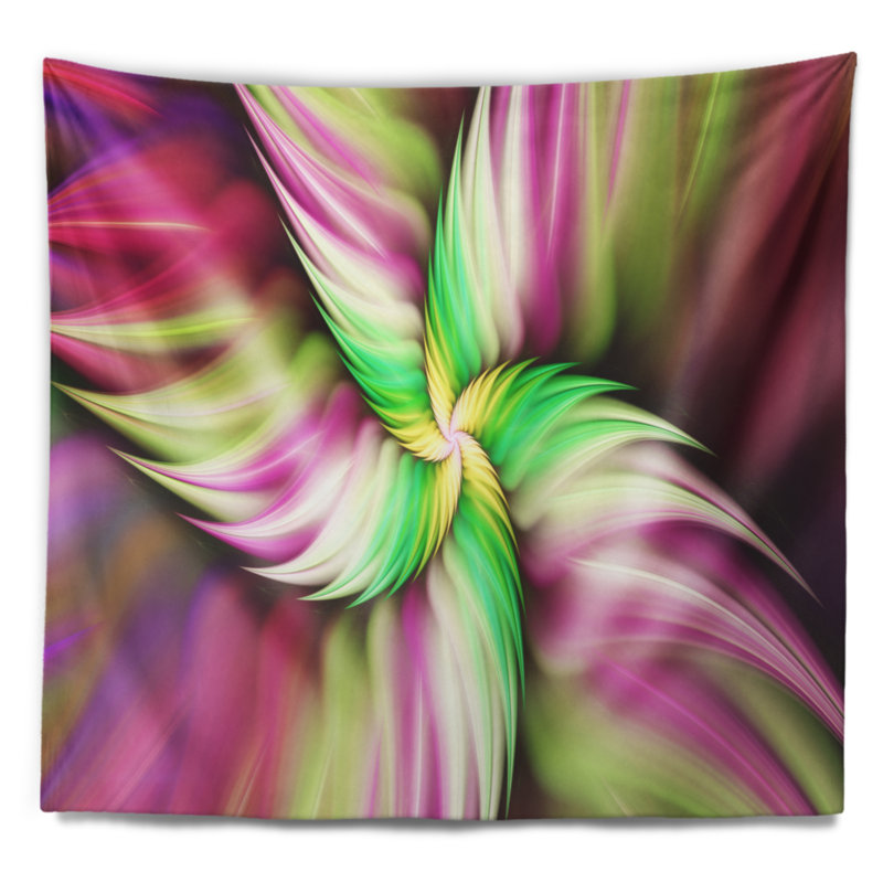 Tapisserie fleur rose florale florale, H 68 po x l 80 po