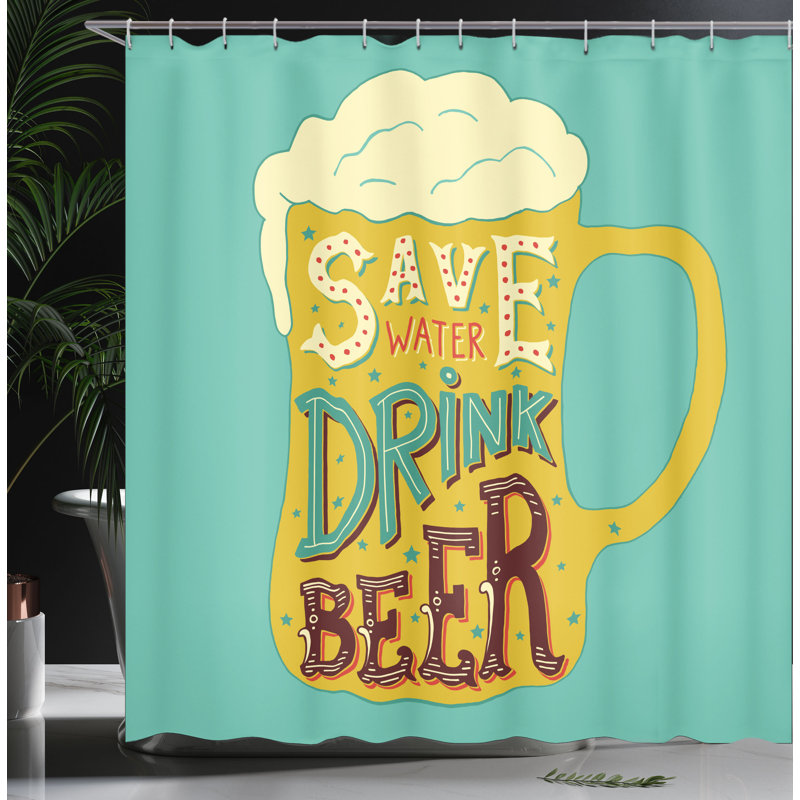 Shower Curtain with Hooks Included, 70"H x 69"W