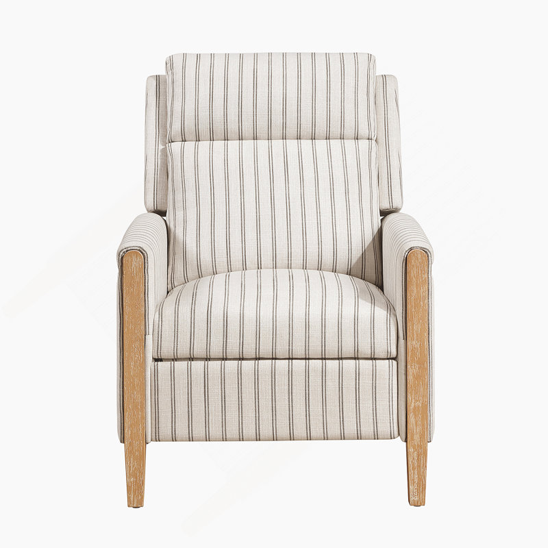 Chaise de style campagnard inclinable avec garniture cloutée pour le salon