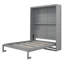 Grand lit escamotable mural avec tablettes, gris-707064043-707064054