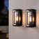 Polikron Classic Outdoor Wall Sconce 1 Light with Dusk to Dawn in Matte Black Rectangular