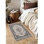 Tapis oriental oriental pour tapis d'entrée 2 x 3 tapis antidérapant lavable tapis d'entrée ultra-mince pour la cuisine de la porte d'entrée de la chambre à coucher, brun / gris
