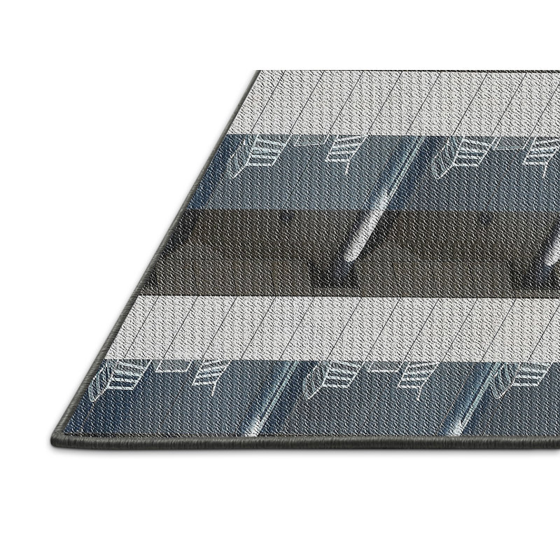 Tapis beige/gris à motifs, Rectangle 2 pi x 3 pi