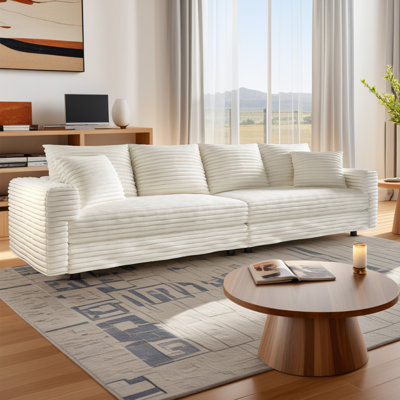 Canapé modulaire très long avec conversion de méridienne et 2 coussins décoratifs 103 po Almonte