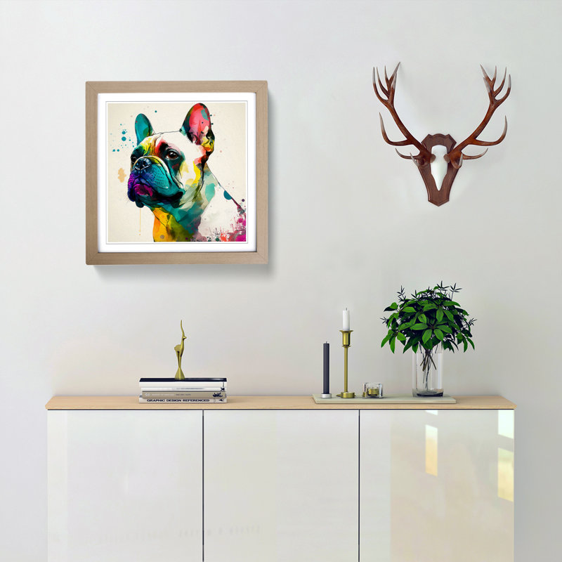 Single Picture Frame Print on Wood, Oak