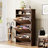 Tall Free Standing Shoe Cabinet with 3 Flip Drawers, Hidden Storage for Entryway and Hallway, Modern Minimalist Design-119276813-119276818