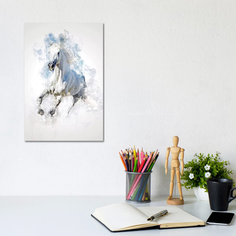Horse by Cornel Vlad - Wrapped Canvas Painting, 30.48cm H x 20.32cm W x 1.905cm D