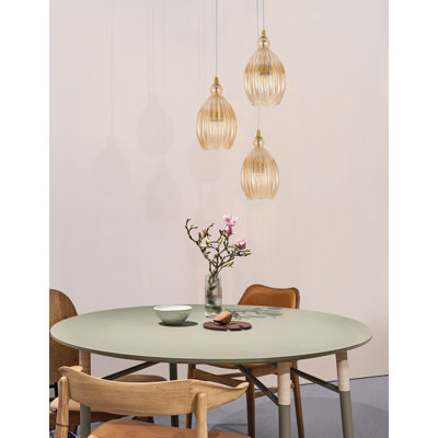 3 - Light Brass Cluster Pendant